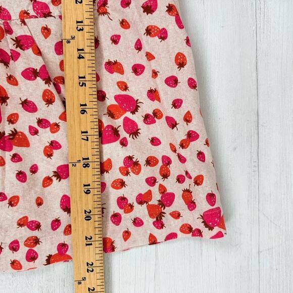 Ann Taylor Top M Berry Bunches Linen Blend Square Neck Smocked Flutter Sleeves - Picture 10 of 11